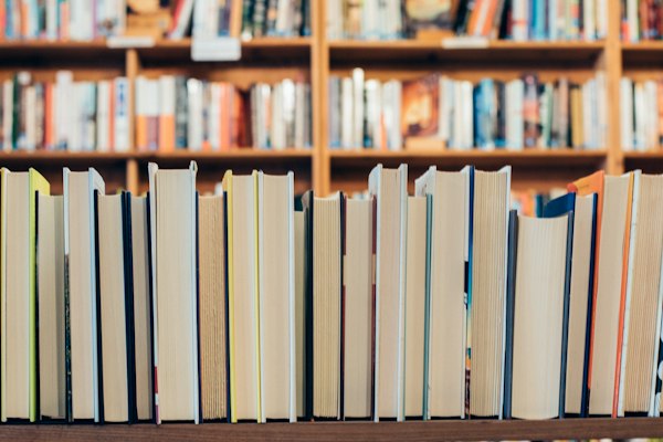Old books in a library